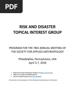 SfAA Risk and Disaster TIG 2018 Program