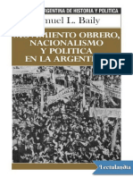 Movimiento Obrero Nacionalismo y Politica en La Argentina Samuel L Baily PDF