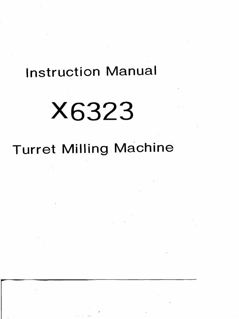 Enco X6323 Milling Machine PDF Transmission (Mechanics) Machines