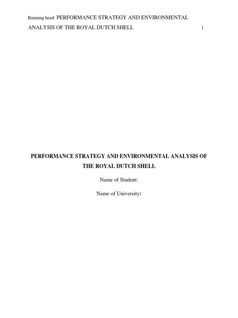 Shell Performance and Environmental Analysis | PDF | Royal Dutch Shell ...
