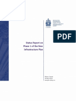 Status Report On Phase 1 of The New Infrastructure Plan - EN