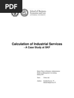 Calculation of Industrial Services