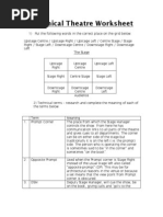 Technical Theatre Worksheet Answers