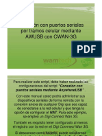 Conexión Con Puertos Seriales Por Tramo Celular Con AWUSB y CWAN 3G