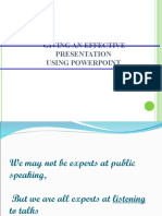 Giving An Effective Presentation Using Powerpoint