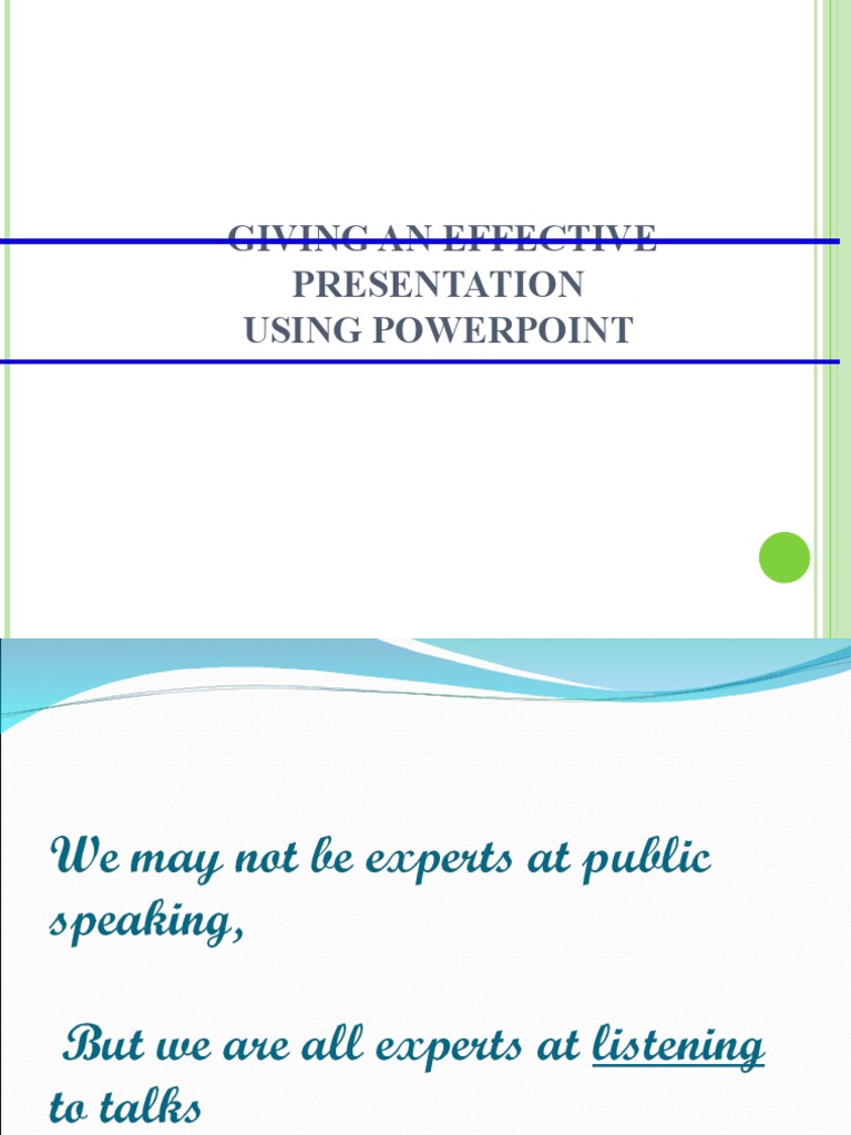 Effective PowerPoint Presentation Tips | PDF | Microsoft Power Point ...
