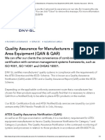 Quality Assurance For Manufacturers of Hazardous Area Equipment (QAN & QAR) - Business Assurance - DNV GL