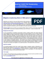 PhD Industrial CASE Ericsson 2009