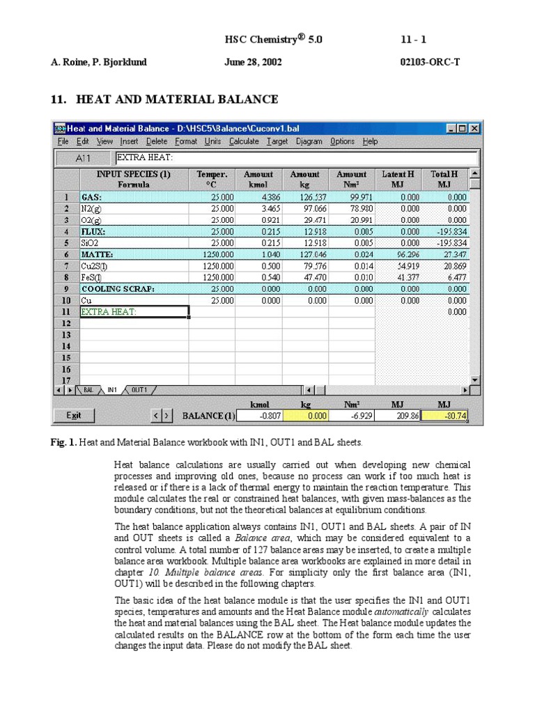 11 Heat and Material Balance PDF