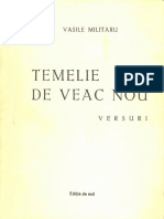 Vasile Militaru - Temelie de veac nou (versuri) - 1988