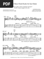 Basic Chord Scales For Jazz Guitar