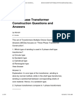 Questions & Answers On Three Phase Transformers