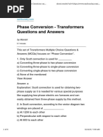 Questions On Phase Conversion & Tap Changing Transformers