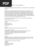 Derived Classes, Templates & Exception Handling in C++