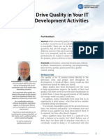 How To Drive Quality in Your IT Development Activities: Paul Hookham
