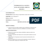 Identificación de carbohidratos mediante reacciones cualitativas