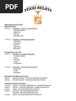 Download 2018 Texas Relays Schedule by William Grundy SN375137254 doc pdf