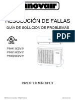Innovair PIN EER Nature Inverter Mini Split Troubleshooting Guide Spanish