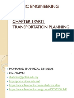Traffic Engineering CC503: Chapter 1part1 Transportation Planning