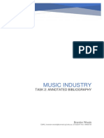 Music Industry: Task 2: Annotated Bibliography