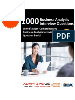1000 BA Interview Questions - Free Edition