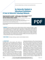 Use of E-Learning by University Students in Malaysian Higher Educational Institutions: A Case in Universiti Teknologi Malaysia