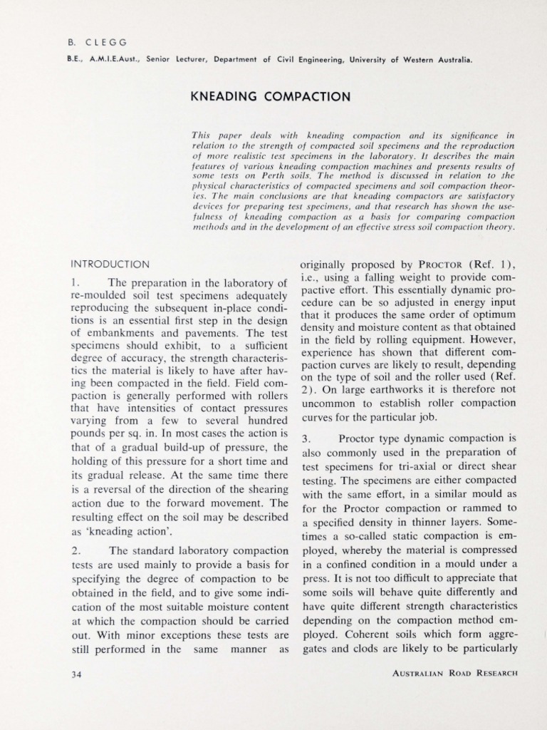 Kneading Compaction Soil Stress (Mechanics)