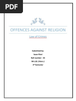 Offences Against Religion