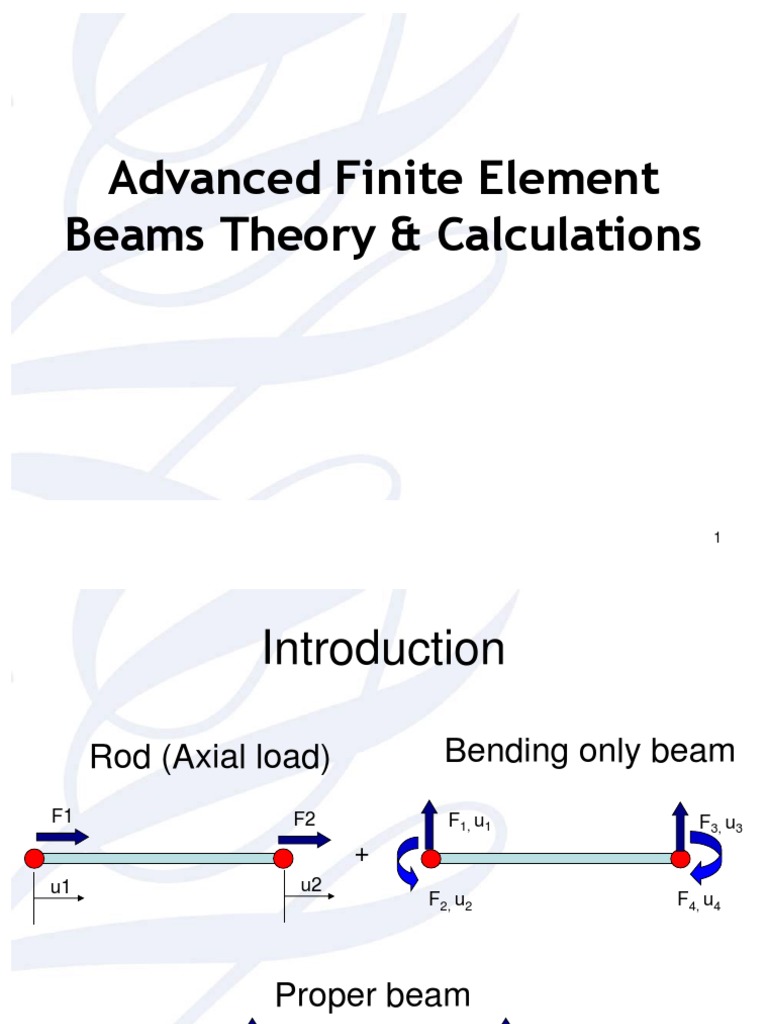 Advanced Finite Element Beams Theory & Calculations | Download Free PDF ...