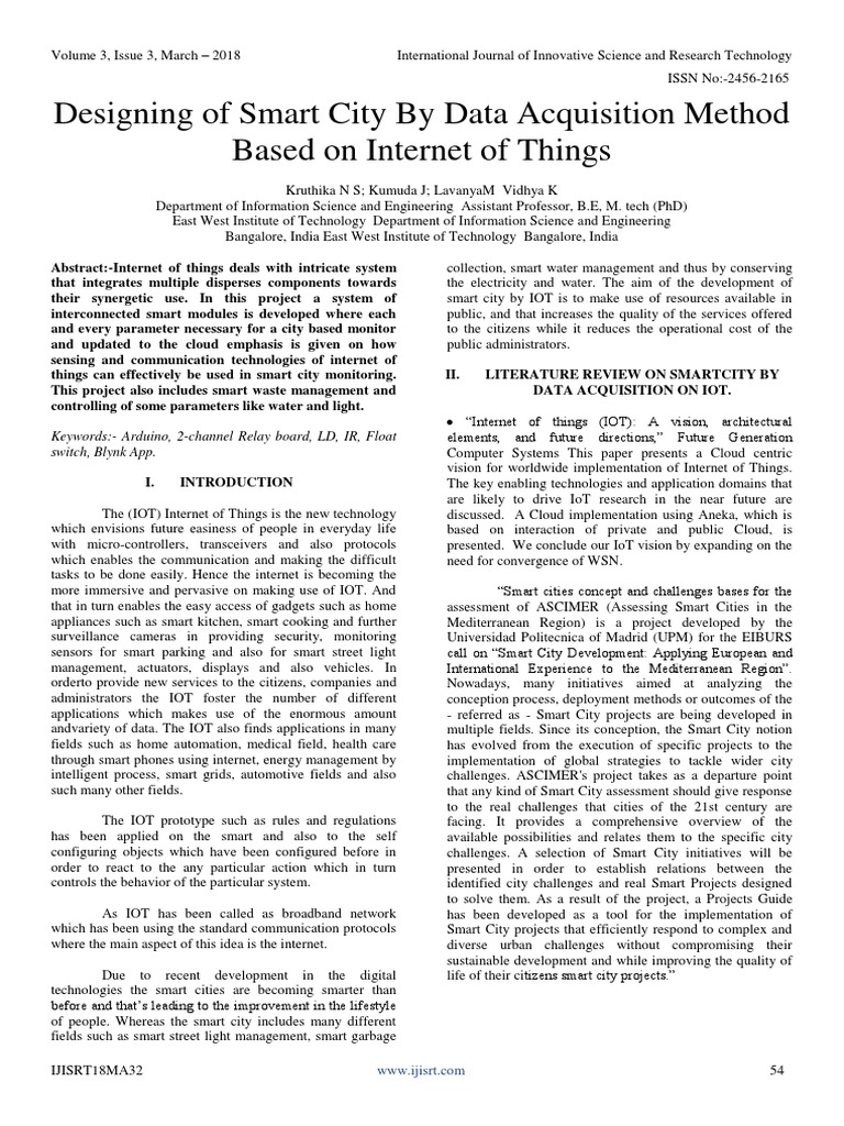 Designing of Smart City by Data Acquisition Method Based On Internet of ...