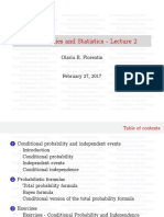 Probabilities and Statistics - Lecture 2: Olariu E. Florentin