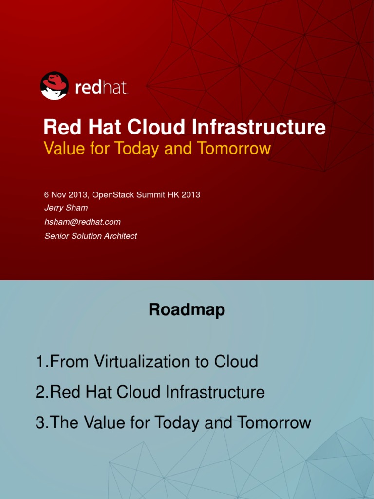 Openstack Summit 2013 Jerry Redhat Cloud Infrastructure | PDF | Virtual ...