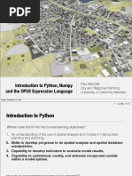 Introduction To Python, Numpy and The OPUS Expression Language