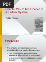 Public Finance in A Federal System