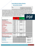 Bon Secours Memorial College of Nursing Nursing Skills Checklist