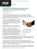 ConJur - CNJ Autoriza Cartórios a Fazer Mediação e Conciliação de Conflitos