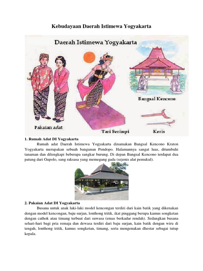 Rumah Adat Bangsal Kencono Di Yogyakarta