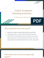 Nacada Academic Advising Inventory