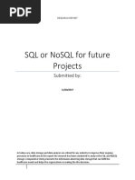 SQL or Nosql For Future Projects: Submitted by