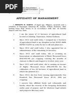 Affidavit of Management