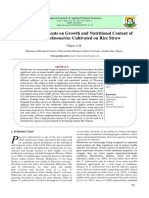 Effect of Supplements on Growth and Nutritional Content of Pleurotus Pulmonarius Cultivated on Rice Straw