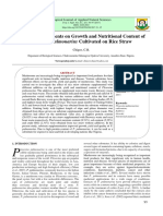 Effect of Supplements On Growth and Nutritional Content of Pleurotus Pulmonarius Cultivated On Rice Straw