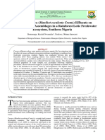 Effects of Cassava (Manihot Esculenta Crantz) Effluents on Macroinvertebrate Assemblages in a Rainforest Lotic Freshwater Ecosystem, Southern Nigeria