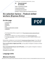 Six Selection Factors – Federal Skilled Workers (Express Entry) - Canada.ca