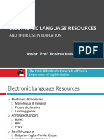 Electronic Language Resources