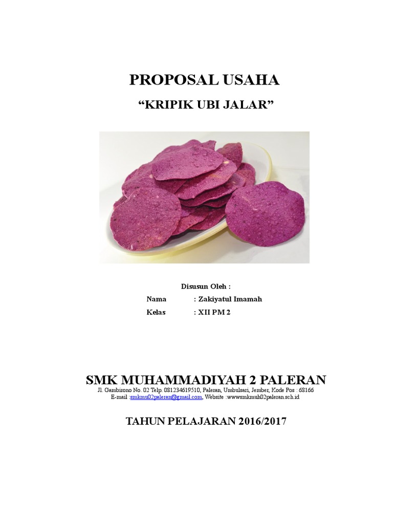 Proposal Kripik Ubi Jalar