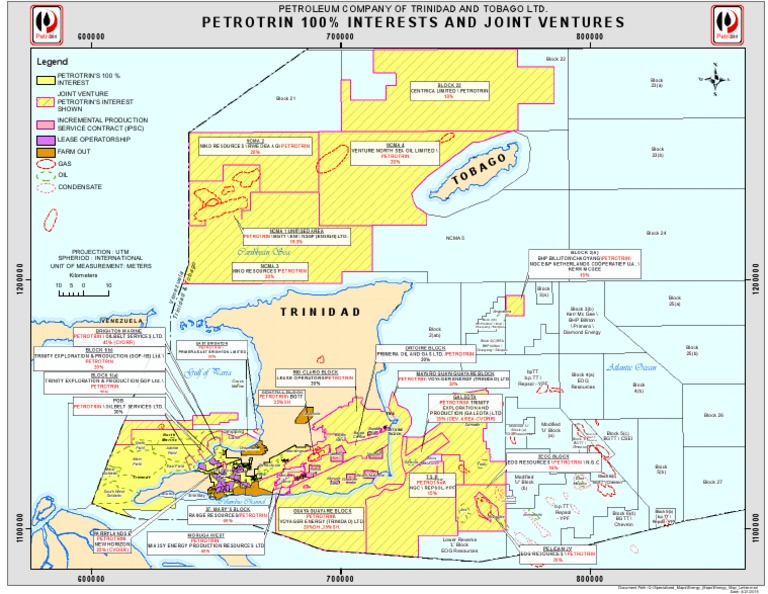 Trinidad Energy Map PDF | PDF | Energy Economics | Hydrocarbons