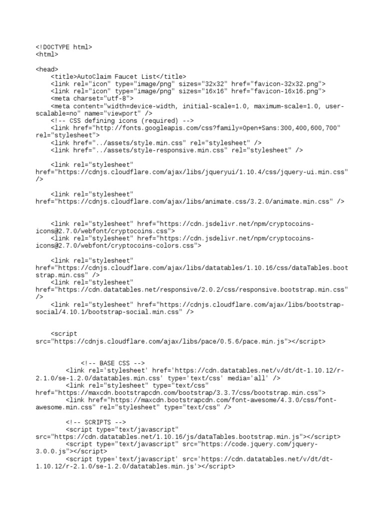 A Comprehensive List of AutoClaim Cryptocurrency Faucets for Rapid