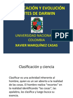 Clasificación y Evolución Antes de Darwin