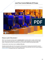 Comparison of 4 Different Flow Control Methods of Pumps